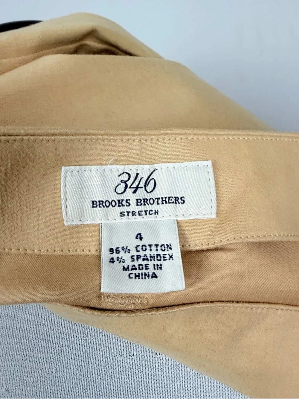 Brooks Brothers 346 Stretch Tan Khaki Cotton Pencil Skirt Size 4 - Picture 5 of 7